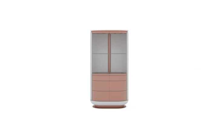 TULIP DISPLAY CABINET WITH GLASS COVER - Loda Mobilya