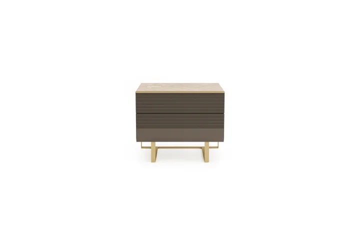 DOMO DOUBLE DRAWER NIGHTSTAND - S - Loda Mobilya